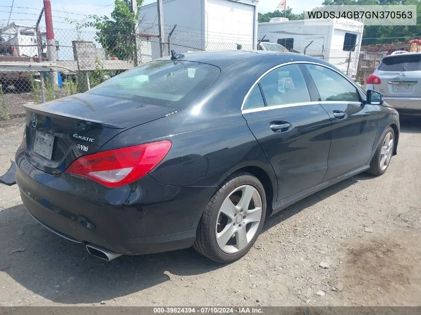 2016 Mercedes-Benz Cla 250 4Matic VIN: WDDSJ4GB7GN370563 Lot: 39824394