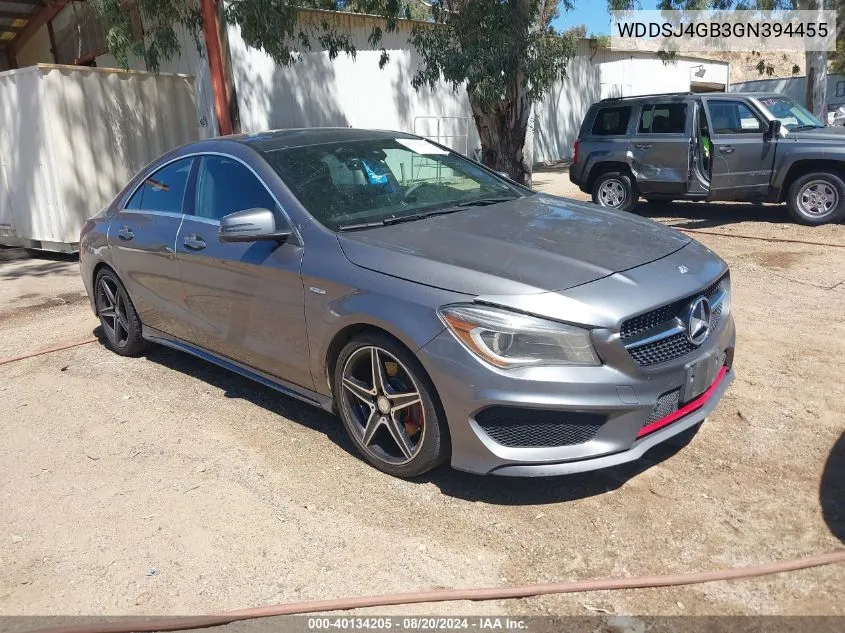 2016 Mercedes-Benz Cla 250 4Matic VIN: WDDSJ4GB3GN394455 Lot: 40134205