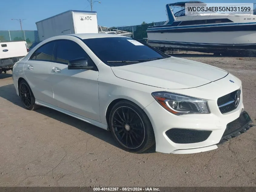 2016 Mercedes-Benz Cla 250 250 VIN: WDDSJ4EB5GN331599 Lot: 40162267