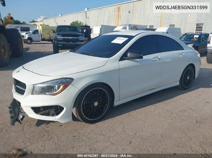 2016 Mercedes-Benz Cla 250 250 VIN: WDDSJ4EB5GN331599 Lot: 40162267