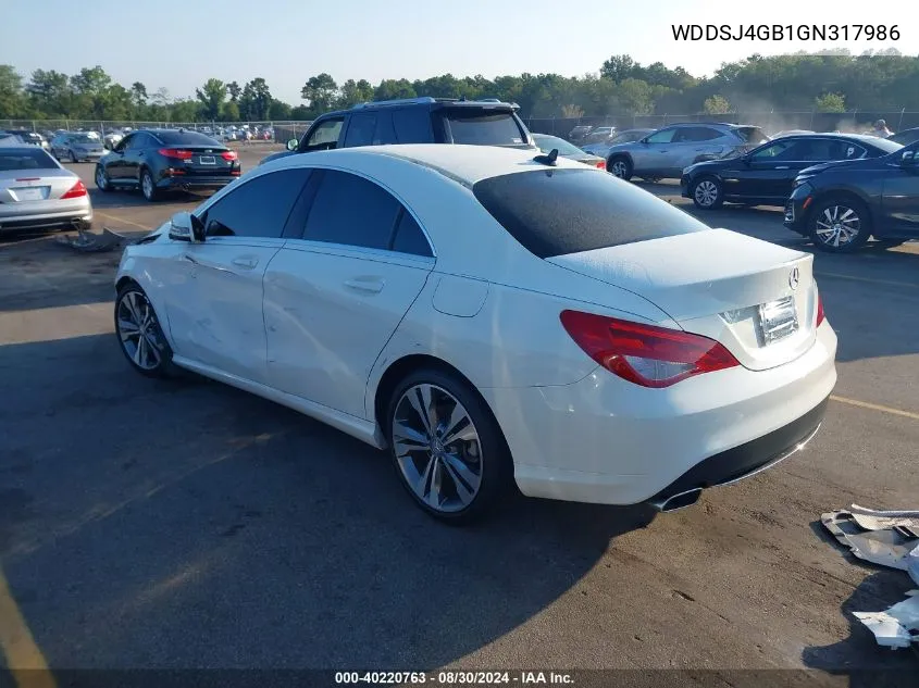 2016 Mercedes-Benz Cla 250 4Matic VIN: WDDSJ4GB1GN317986 Lot: 40220763