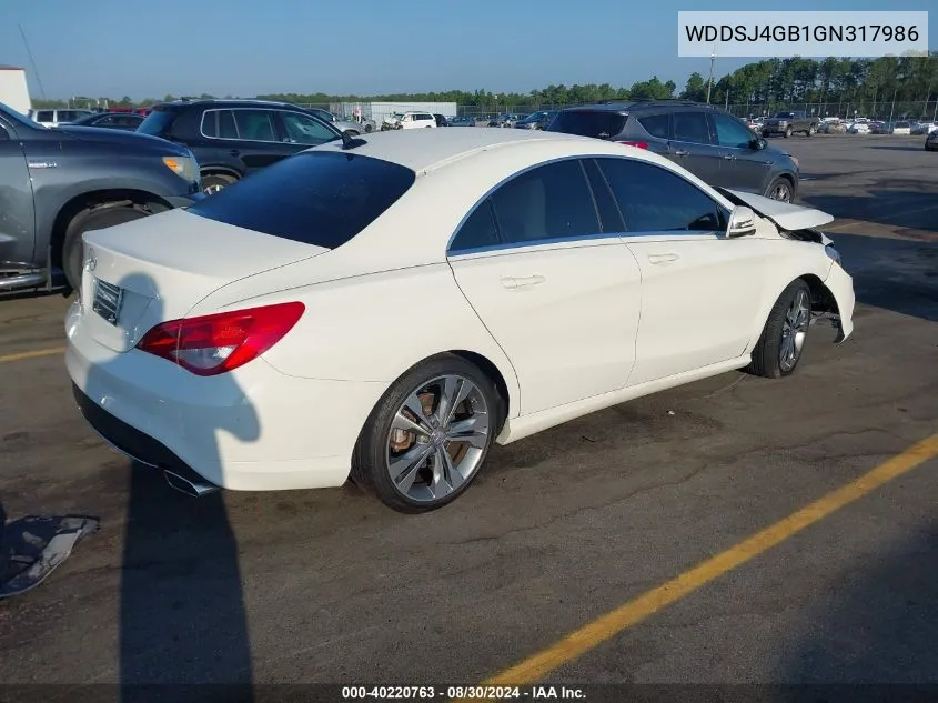 2016 Mercedes-Benz Cla 250 4Matic VIN: WDDSJ4GB1GN317986 Lot: 40220763