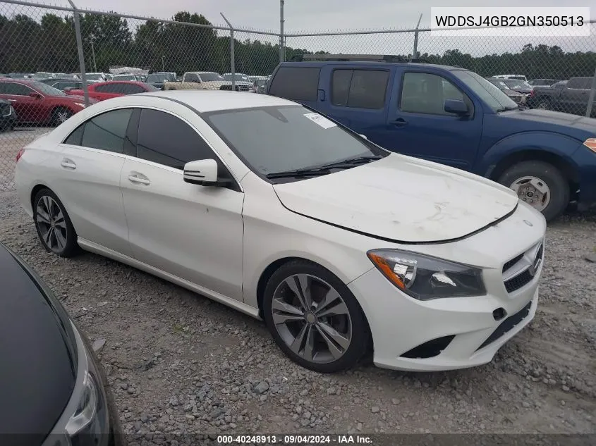 2016 Mercedes-Benz Cla 250 4Matic VIN: WDDSJ4GB2GN350513 Lot: 40248913