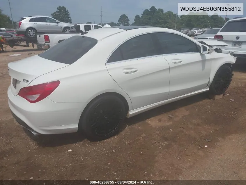 2016 Mercedes-Benz Cla 250 VIN: WDDSJ4EB0GN355812 Lot: 40269755