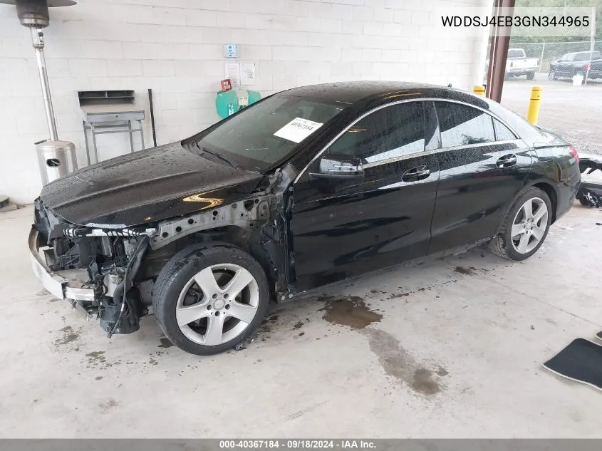 2016 Mercedes-Benz Cla 250 VIN: WDDSJ4EB3GN344965 Lot: 40367184