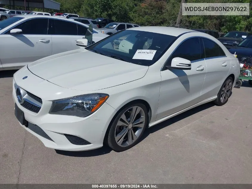 2016 Mercedes-Benz Cla 250 VIN: WDDSJ4EB0GN297622 Lot: 40397655