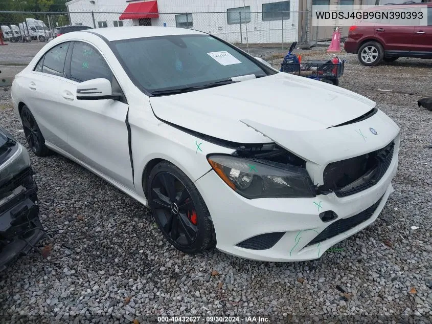 2016 Mercedes-Benz Cla 250 4Matic VIN: WDDSJ4GB9GN390393 Lot: 40432627