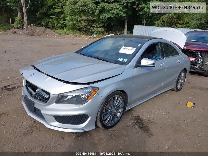 2016 Mercedes-Benz Cla 250 4Matic VIN: WDDSJ4GB9GN349617 Lot: 40481461