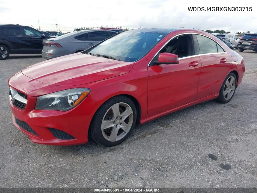 2016 Mercedes-Benz Cla 250 4Matic VIN: WDDSJ4GBXGN303715 Lot: 40496501