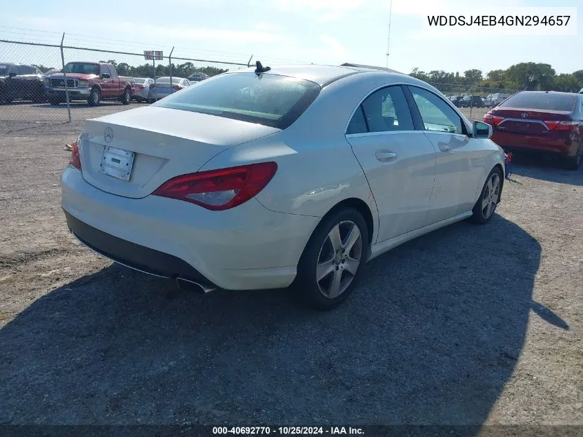 2016 Mercedes-Benz Cla 250 VIN: WDDSJ4EB4GN294657 Lot: 40692770