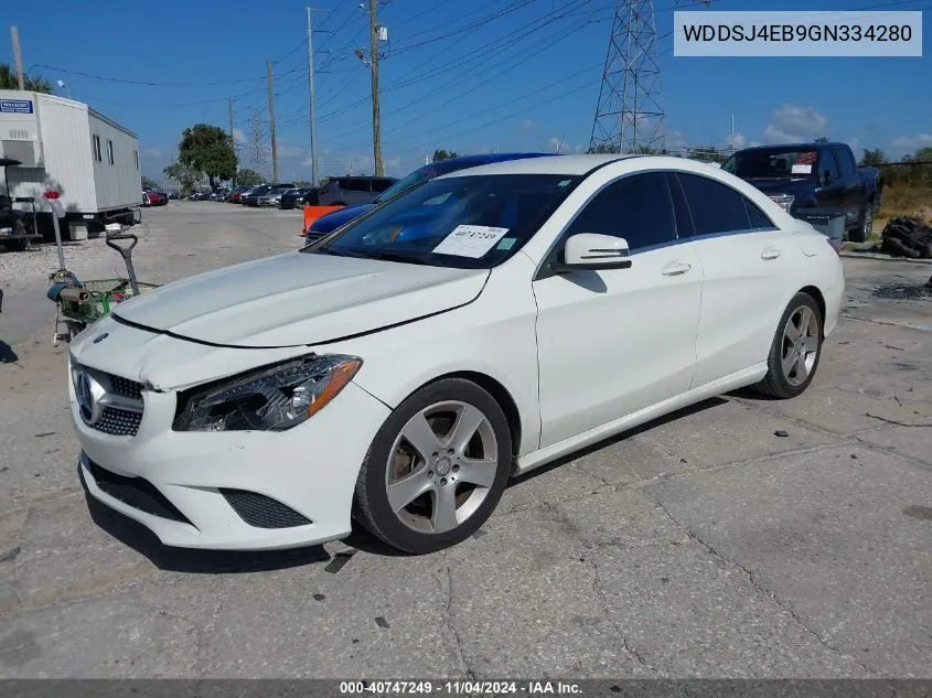 2016 Mercedes-Benz Cla 250 VIN: WDDSJ4EB9GN334280 Lot: 40747249