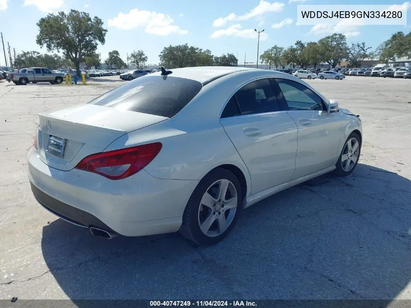 2016 Mercedes-Benz Cla 250 VIN: WDDSJ4EB9GN334280 Lot: 40747249