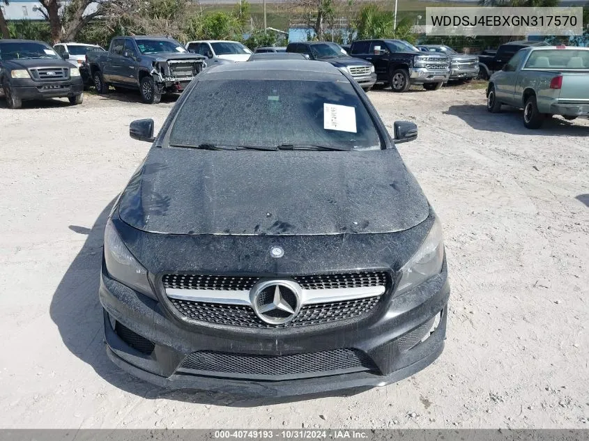 2016 Mercedes-Benz Cla 250 VIN: WDDSJ4EBXGN317570 Lot: 40749193