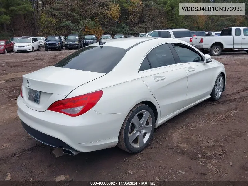 2016 Mercedes-Benz Cla 250 VIN: WDDSJ4EB1GN373932 Lot: 40805882