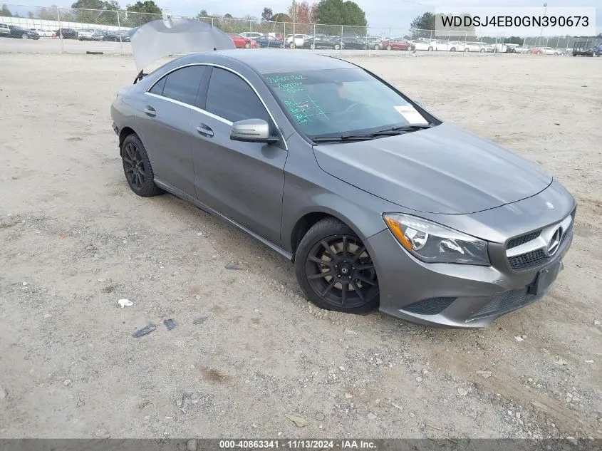 2016 Mercedes-Benz Cla 250 VIN: WDDSJ4EB0GN390673 Lot: 40863341