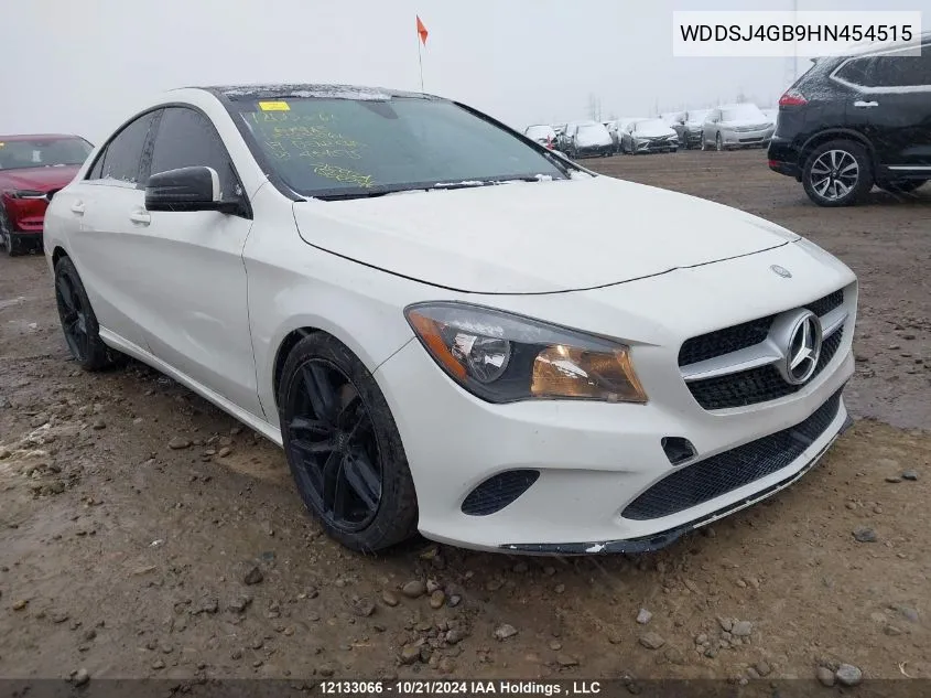 2017 Mercedes-Benz Cla 250 VIN: WDDSJ4GB9HN454515 Lot: 12133066