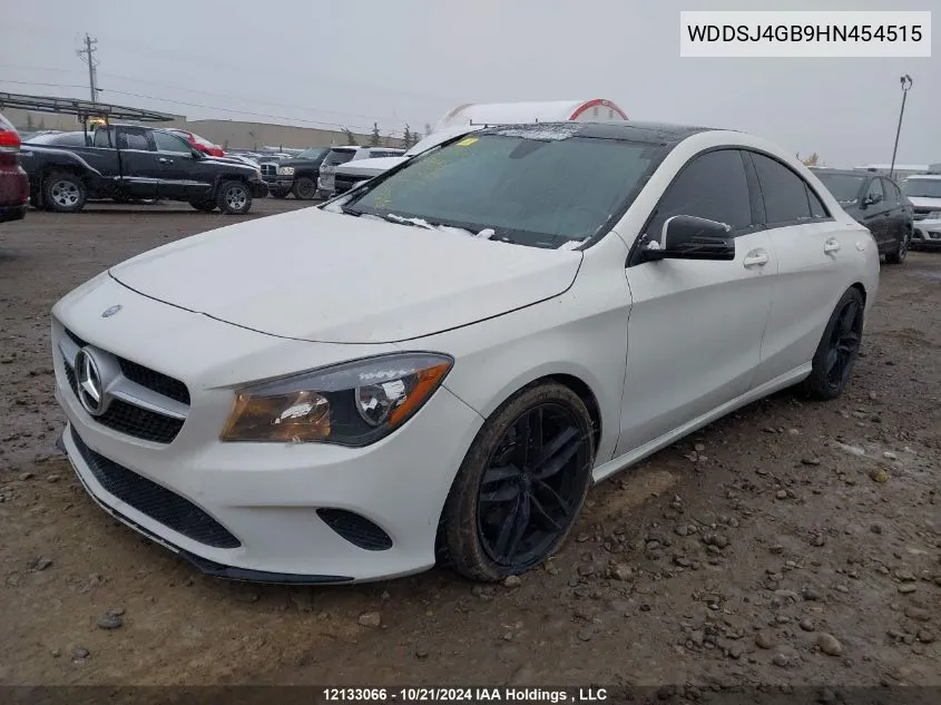 2017 Mercedes-Benz Cla 250 VIN: WDDSJ4GB9HN454515 Lot: 12133066