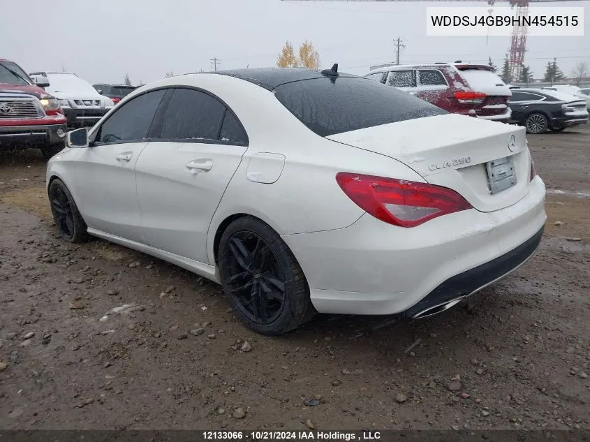 2017 Mercedes-Benz Cla 250 VIN: WDDSJ4GB9HN454515 Lot: 12133066