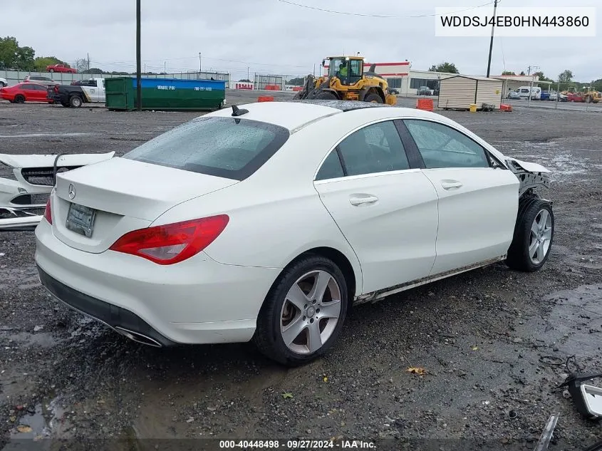 2017 Mercedes-Benz Cla 250 VIN: WDDSJ4EB0HN443860 Lot: 40448498