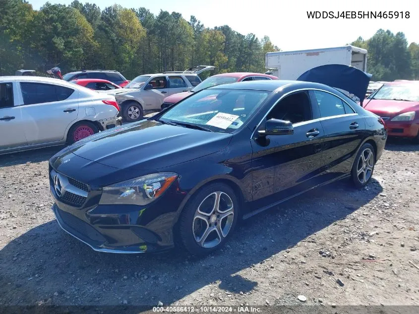 2017 Mercedes-Benz Cla 250 VIN: WDDSJ4EB5HN465918 Lot: 40586412