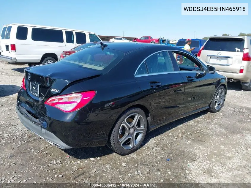 2017 Mercedes-Benz Cla 250 VIN: WDDSJ4EB5HN465918 Lot: 40586412