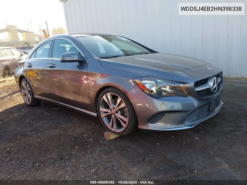 2017 Mercedes-Benz Cla 250 VIN: WDDSJ4EB2HN398338 Lot: 40699392