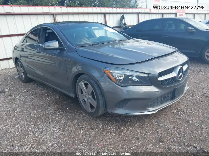 2017 Mercedes-Benz Cla 250 VIN: WDDSJ4EB4HN422798 Lot: 40746637