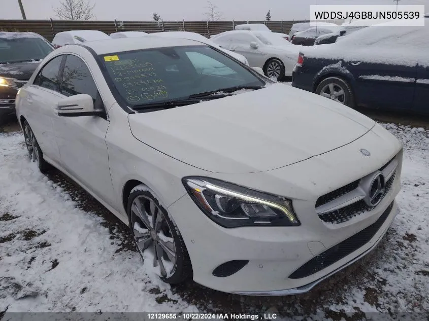 2018 Mercedes-Benz Cla VIN: WDDSJ4GB8JN505539 Lot: 12129655