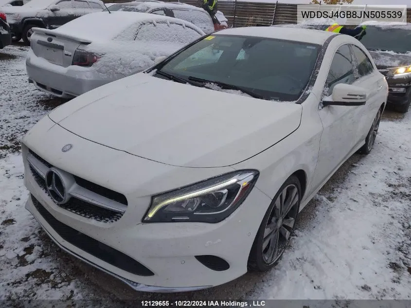 2018 Mercedes-Benz Cla VIN: WDDSJ4GB8JN505539 Lot: 12129655