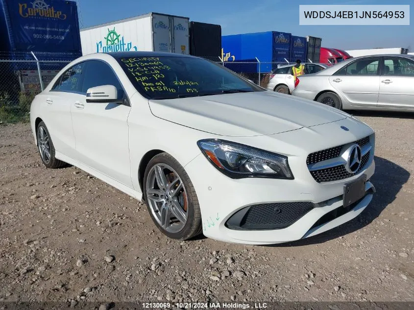 2018 Mercedes-Benz Cla VIN: WDDSJ4EB1JN564953 Lot: 12130069