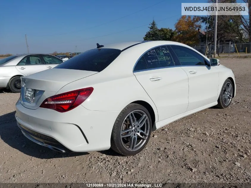 2018 Mercedes-Benz Cla VIN: WDDSJ4EB1JN564953 Lot: 12130069