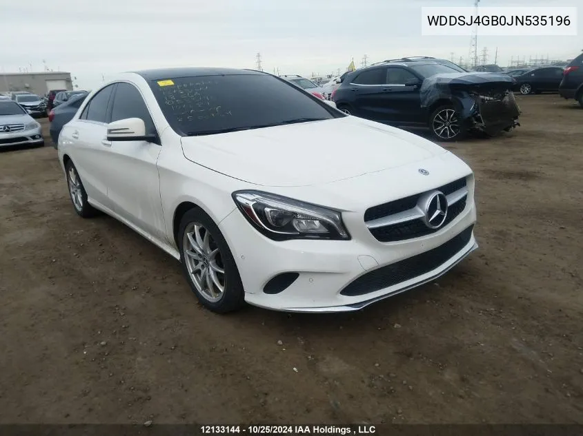 2018 Mercedes-Benz Cla VIN: WDDSJ4GB0JN535196 Lot: 12133144