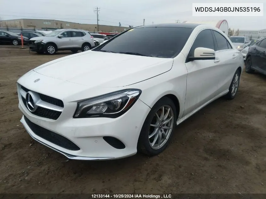 2018 Mercedes-Benz Cla VIN: WDDSJ4GB0JN535196 Lot: 12133144