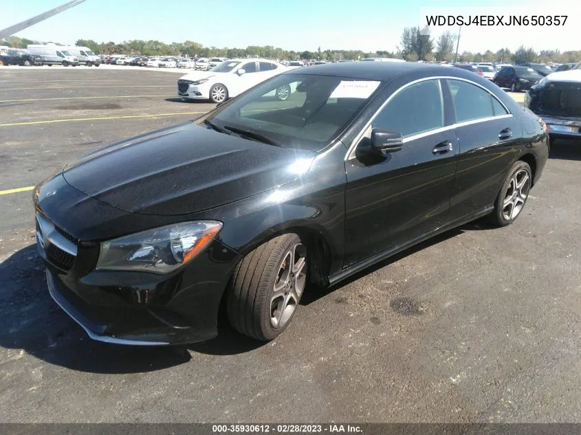 2018 Mercedes-Benz Cla Cla 250 VIN: WDDSJ4EBXJN650357 Lot: 35930612