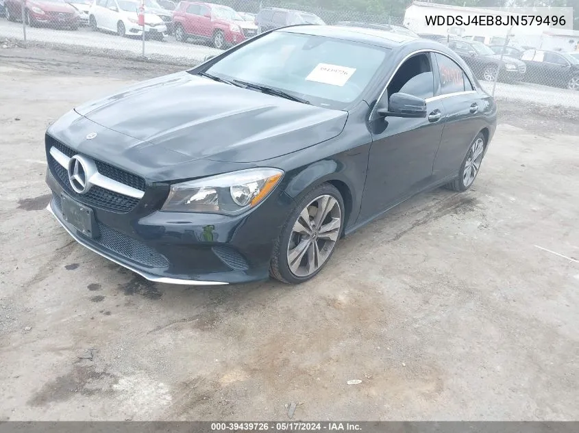 2018 Mercedes-Benz Cla 250 VIN: WDDSJ4EB8JN579496 Lot: 39439726