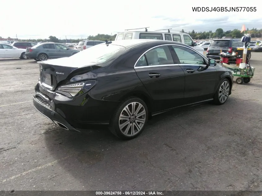 2018 Mercedes-Benz Cla 250 4Matic VIN: WDDSJ4GB5JN577055 Lot: 39624758