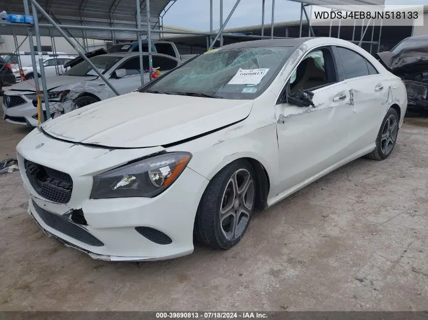 2018 Mercedes-Benz Cla 250 VIN: WDDSJ4EB8JN518133 Lot: 39890813