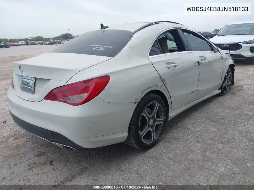 2018 Mercedes-Benz Cla 250 VIN: WDDSJ4EB8JN518133 Lot: 39890813