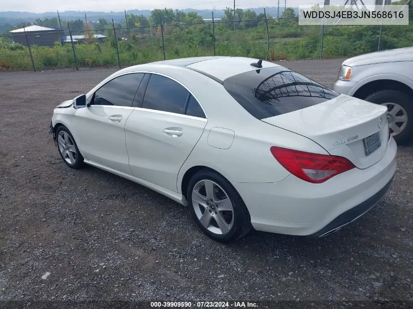 2018 Mercedes-Benz Cla 250 VIN: WDDSJ4EB3JN568616 Lot: 39909590