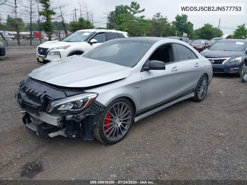 2018 Mercedes-Benz Amg Cla 45 4Matic VIN: WDDSJ5CB2JN577753 Lot: 39916300