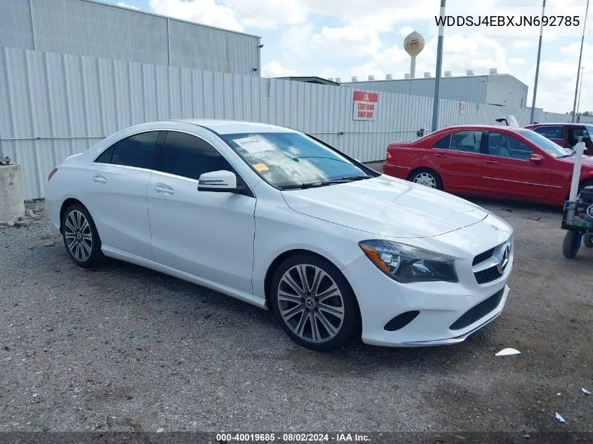 2018 Mercedes-Benz Cla 250 VIN: WDDSJ4EBXJN692785 Lot: 40019685