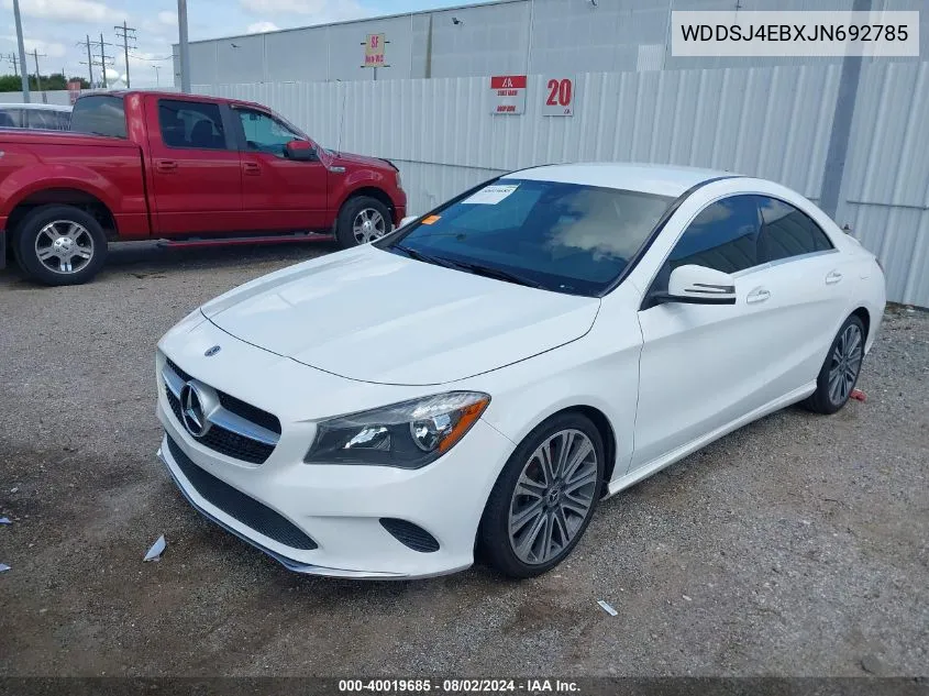 2018 Mercedes-Benz Cla 250 VIN: WDDSJ4EBXJN692785 Lot: 40019685