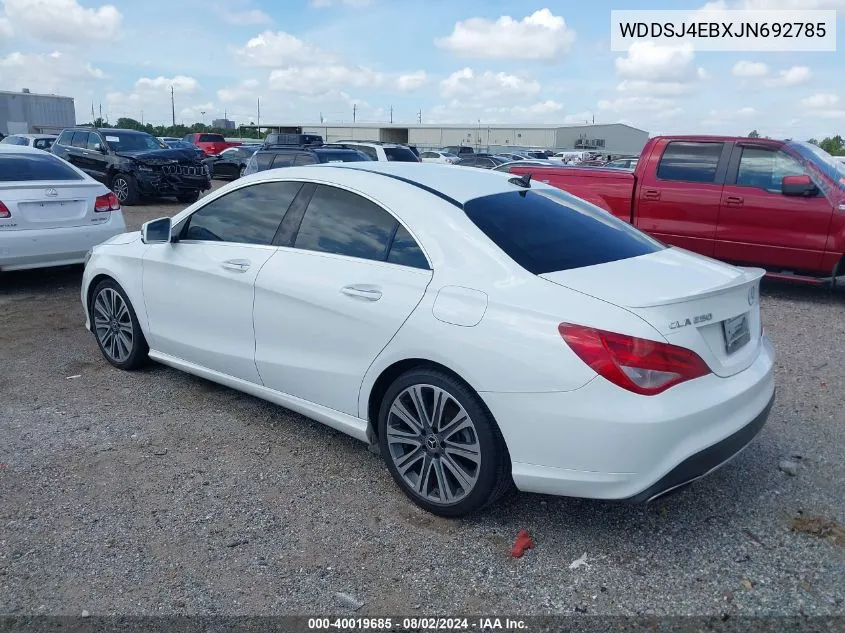 2018 Mercedes-Benz Cla 250 VIN: WDDSJ4EBXJN692785 Lot: 40019685