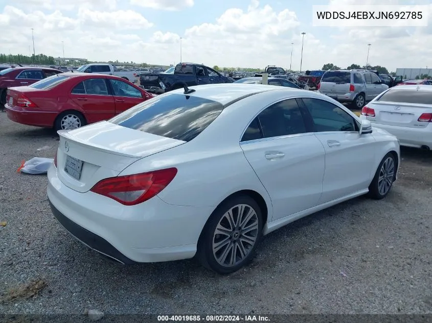 2018 Mercedes-Benz Cla 250 VIN: WDDSJ4EBXJN692785 Lot: 40019685