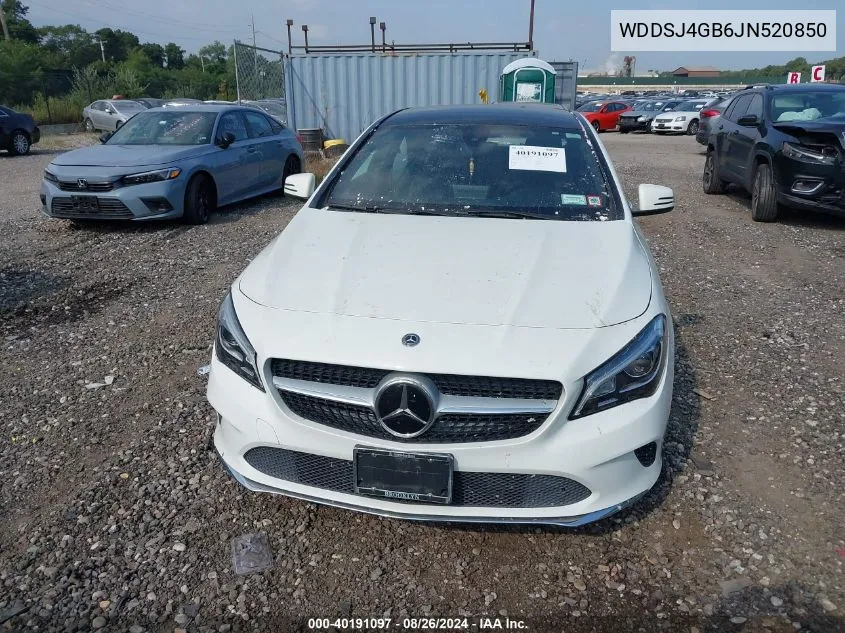 2018 Mercedes-Benz Cla 250 4Matic VIN: WDDSJ4GB6JN520850 Lot: 40191097