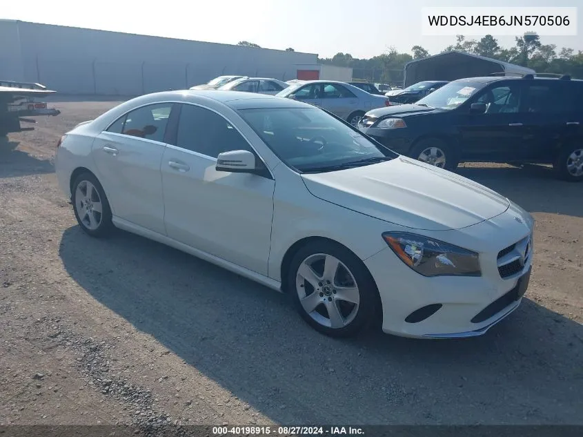 2018 Mercedes-Benz Cla 250 VIN: WDDSJ4EB6JN570506 Lot: 40198915