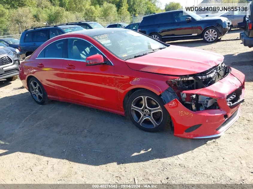 2018 Mercedes-Benz Cla 250 4Matic VIN: WDDSJ4GB9JN555138 Lot: 40275543