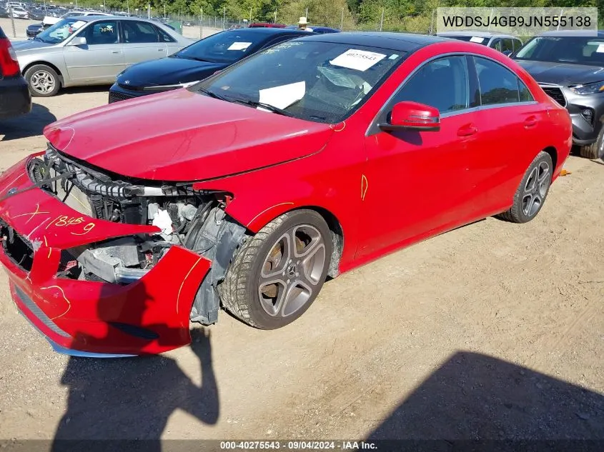 2018 Mercedes-Benz Cla 250 4Matic VIN: WDDSJ4GB9JN555138 Lot: 40275543