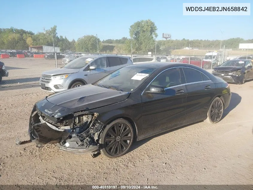 2018 Mercedes-Benz Cla 250 VIN: WDDSJ4EB2JN658842 Lot: 40310197