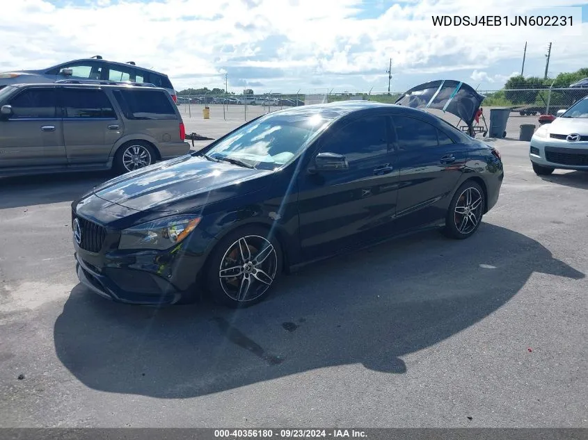 2018 Mercedes-Benz Cla 250 VIN: WDDSJ4EB1JN602231 Lot: 40356180